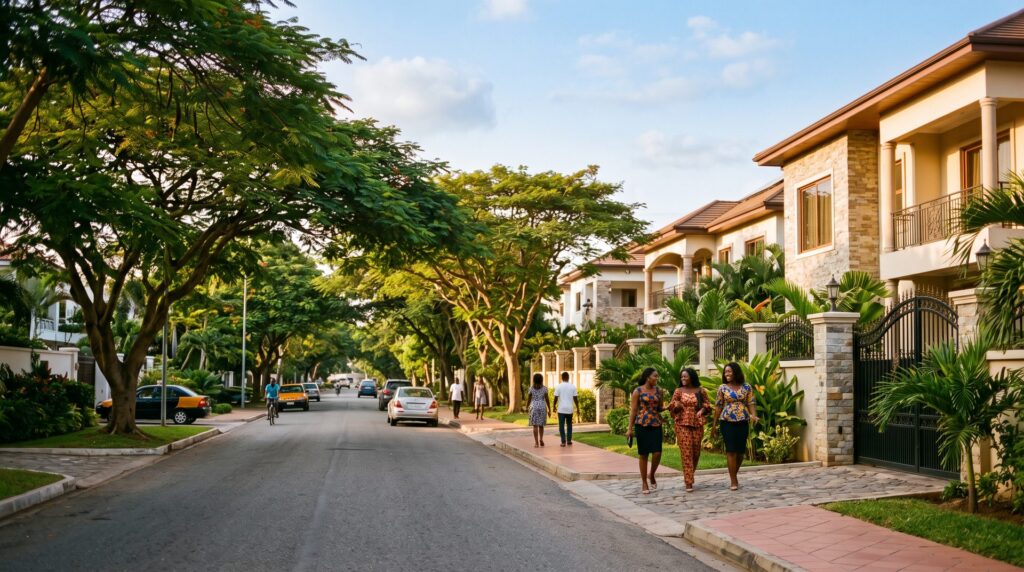 Ridge district street scene in Accra